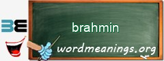 WordMeaning blackboard for brahmin